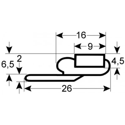 garnitura frigider profil L 420mm L 505mm dimensiuni exterioare
