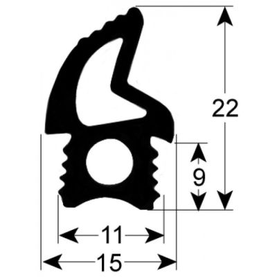 Garnitura usa cuptor Unox KGN1036B, profil 2769, L 1720 mm - 902475