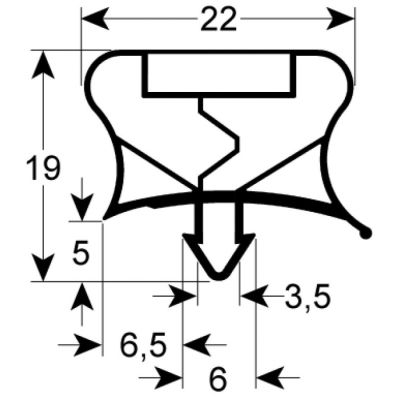 garnitura frigider profil Lmm L 2500mm mărime inserție