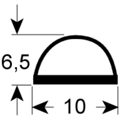 garnitura capac profil 10x6,5 L 1075mm cuptor combinat cu aburi autoadeziv PM