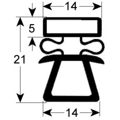 garnitura frigider profil 9162 L 215mm L 385mm dimensiuni exterioare