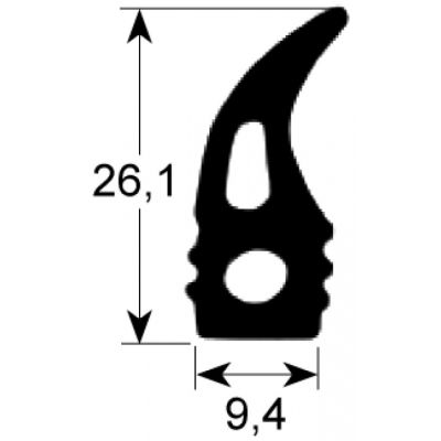 Garnitura usa cuptor, profil 2710, L 1555 mm - 902491
