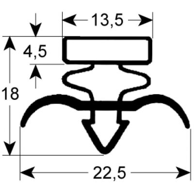 garnitura frigider profil 9171 L 275mm L 550mm mărime inserție