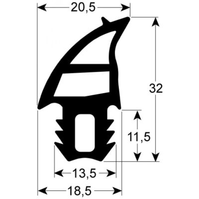 garnitura usa profil L 685mm L 1535mm diametru exterior al inserției P 1