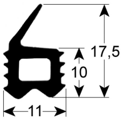 garnitura usa profil 2708 L 530mm L 571mm dimensiuni exterioare