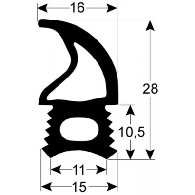 garnitura usa profil L 622mm L 716mm diametru exterior al inserției cu 4 găuri