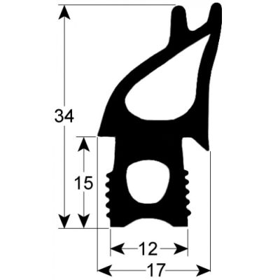 garnitura usa profil 2735 L 683mm L 1080mm diametru exterior al inserției P 1