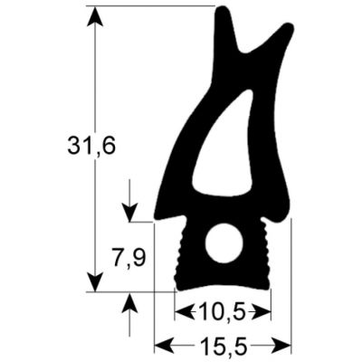 garnitura usa profil 2732 L 460mm L 1480mm diametru exterior al inserției P 1