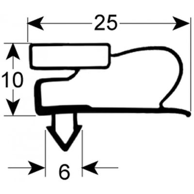 garnitura frigider profil 9050 L 2000mm mărime inserție