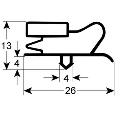 garnitura frigider profil 9013 L 2000mm mărime inserție