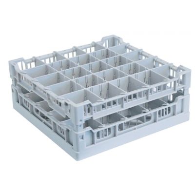 Cos pentru pahare L 396 x 396 mm, H 200 mm, 25 de pahare, 68x68 mm - 971075