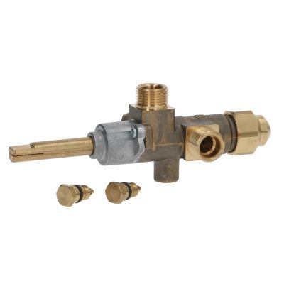 Robinet de gaz CAL-3200, intrare M18x1.5 mm, filet termocupla M8x1 mm, ax 10x8 mm - 109500