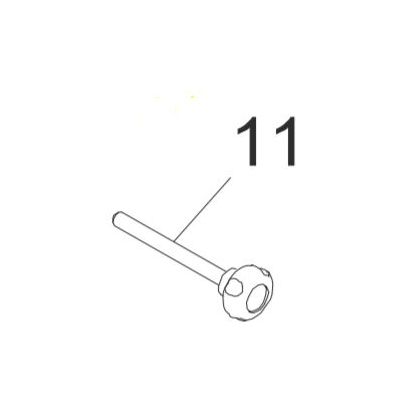 Ax cu maner, maner ø 30 mm, ax ø 8x75 mm, pentru capac robot de legume FIMAR TV2000R, TV2000RN, TV2500, TV3000, TV3000N - SL3258