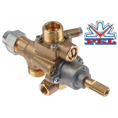 Robinet de gaz PEL22S/V, ax 8x10 mm - 101087