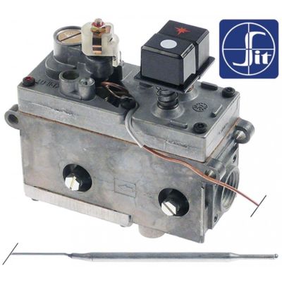 Valva de gaz termostatica serie 710 Minisit 30-100 °C, intrare gaz 1/2", iesire gaz 3/8", SIT 0.710.850 - 101130