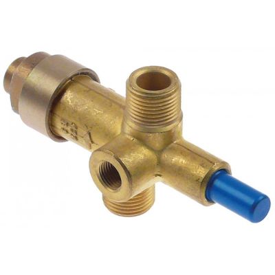 Valva de siguranta intrare/iesire filet exterior 3/8" (tub ø 10 mm), racord pilot M10x1 mm, racord termocupla M9x1 mm, presiune 50 mbar - 101138