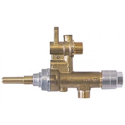 gas tap MADEC with pipe outlet gas input M12x1 (ø8mm) bypass nozzle ø 0,55mm