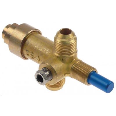 Valva de siguranta intrare/iesire gaz filet exterior 3/8", racord pilot filet M10x1 mm, racord termocupla M9x1 mm, presiune 50 mbar - 101676