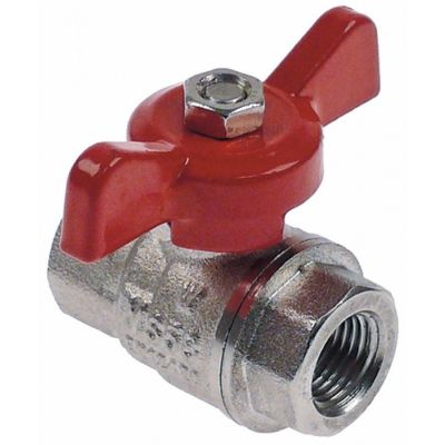 ball valve connection 1/4" IT - 1/4" IT DN10 total length 45 mm