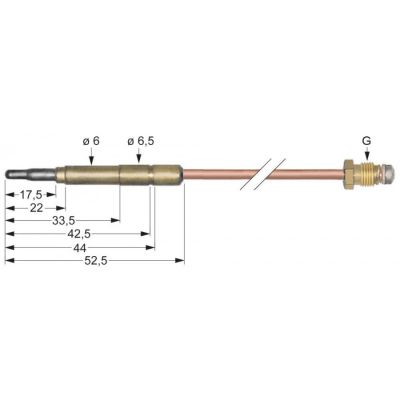 Termocupla L 600 mm, racord ASA 11/32 - 102047