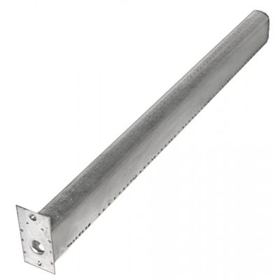 Arzator tubular L 500 mm, sectiune 42 x 28 mm, flansa 68 x 35 mm pentru grill - 104165