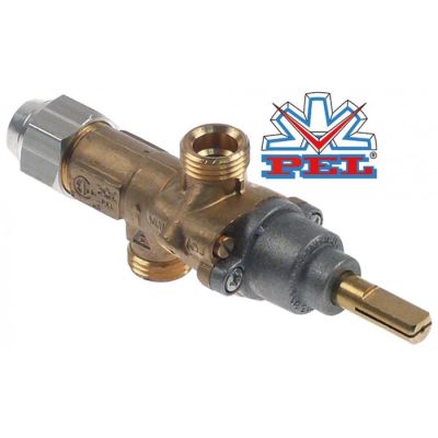 Robinet de gaz PEL20S, ax ø 8x6,5mm, ax L 22 mm - 104774