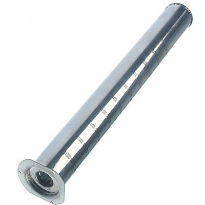 Arzator tubular ø 50 mm, L 450 mm, fixare cu surub M5x12, flansa 71 x 65 mm, din inox - 105697