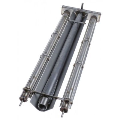 Arzator tubular cu 2 brate 600(635) x 200 mm, pentru gratar roca vulcanica, din inox - 105719