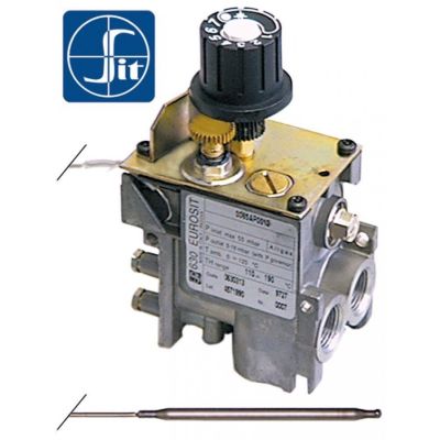 Valva de gaz termostatica serie 630 Eurosit, 100-340 °C, racorduri gaz 3/8" - 106035