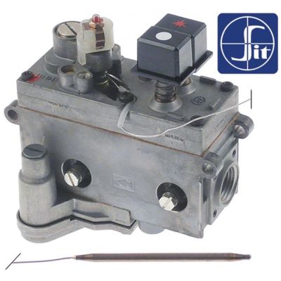 Valva de gaz termostatica seria 710 Minisit, 100-340 °C, cu regulator de presiune, racorduri gaz ½ " - 106239