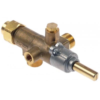 Robinet de gaz CAL-3200, ax ø 8 x 10 mm, racord termocupla M8 - 109509