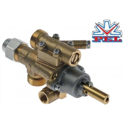 Robinet de gaz PEL22S/O, ax ø 8x10 mm, racord termocupla M8 - 109510