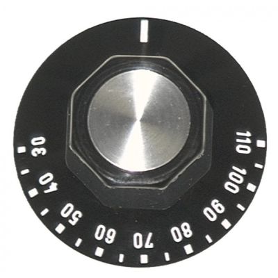 Buton termostat 30-110 °C, ø 50 mm, ax ø 6x4,6 mm - 110119