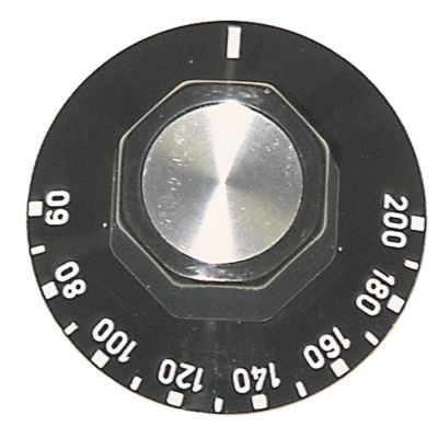 Buton termostat 90-200°C, ø 50 mm, ax ø 6x4.6 mm - 110121