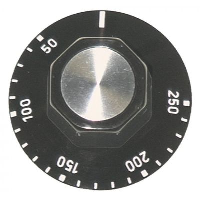 Buton termostat 50-250°C, ø 50 mm, ax ø 6 x 4,6 mm - 110122
