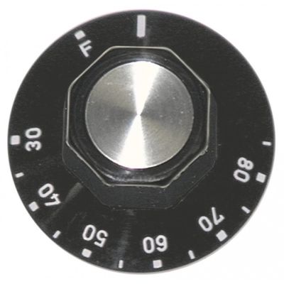 Buton termostat 30-85 °C, negru, ø 50 mm - 110133