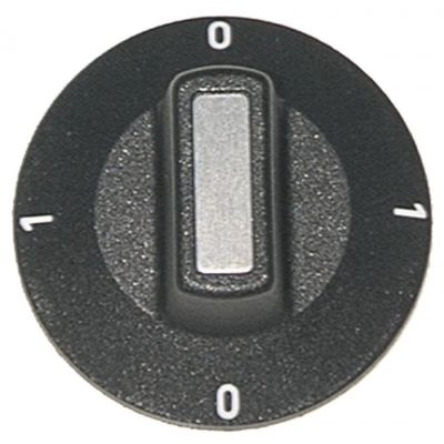 Buton intrerupator rotativ, cu simboluri 0-1-0-1, diam. ø 50 mm, ax ø 6x4,6 mm - 110231