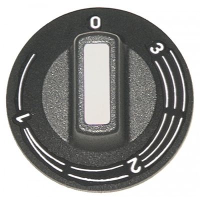 Buton nivel putere ø 50 mm, cu gradatii, ax ø 6 x 4,6 mm - 110235