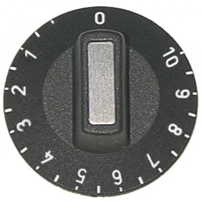 Buton cu gradatii nivel 1-10, diam ø 50 mm, ax ø 6 x 4,6 mm - 110237