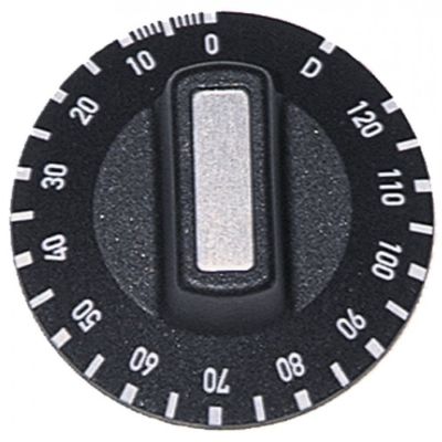 Buton indicator timer 120 min + pozitie permanenta, ø 50 mm, ax D ø 6x4.6 mm - 110252