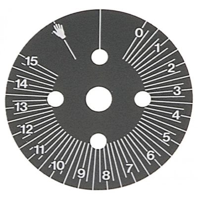 Disc indicator pentru timer, 15 min, ext. ø 60 mm, pentru buton ø 45 mm - 110379