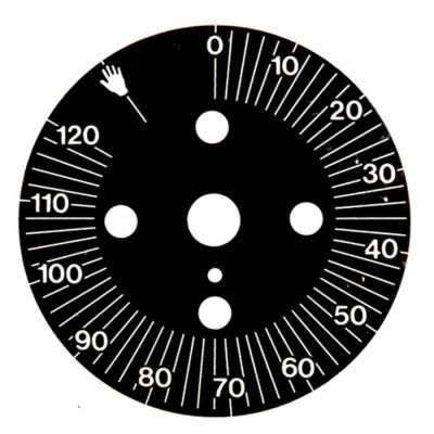 Disc indicator pentru timer 0-120 minute, ø 60 mm, pentru buton max ø 45 mm - 110381