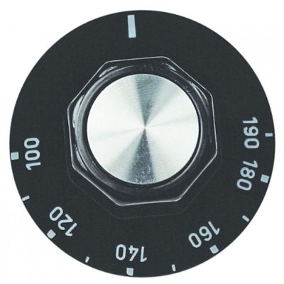 Buton termostat friteuza 100-190°C, ø 50 mm, ax ø 6x4,6 mm, pentru reglaj temperatura - 110434