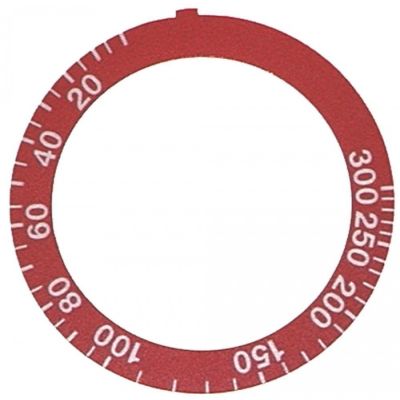 knob dial plate red thermostat t.max. 300°C - Code 110532