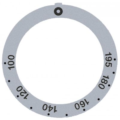 knob dial plate silver thermostat t.max. 195°C - Code 110536
