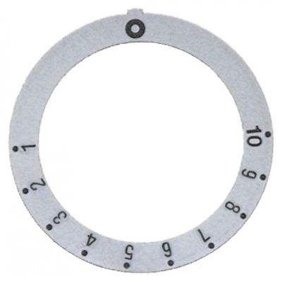 knob dial plate silver thermostat 1-10 - Code 110540