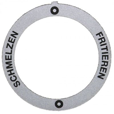 knob dial plate silver deep-fry/melting - Code 110544