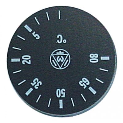 knob symbol thermostat t.max. 80°C 0-80°C ø 42mm - Code 110559