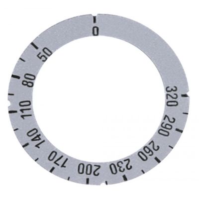 knob dial plate symbol thermostat t.max. 320°C - Code 110563