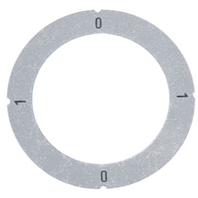 knob dial plate symbol switch 0-1-0-1 silver - Code 110570